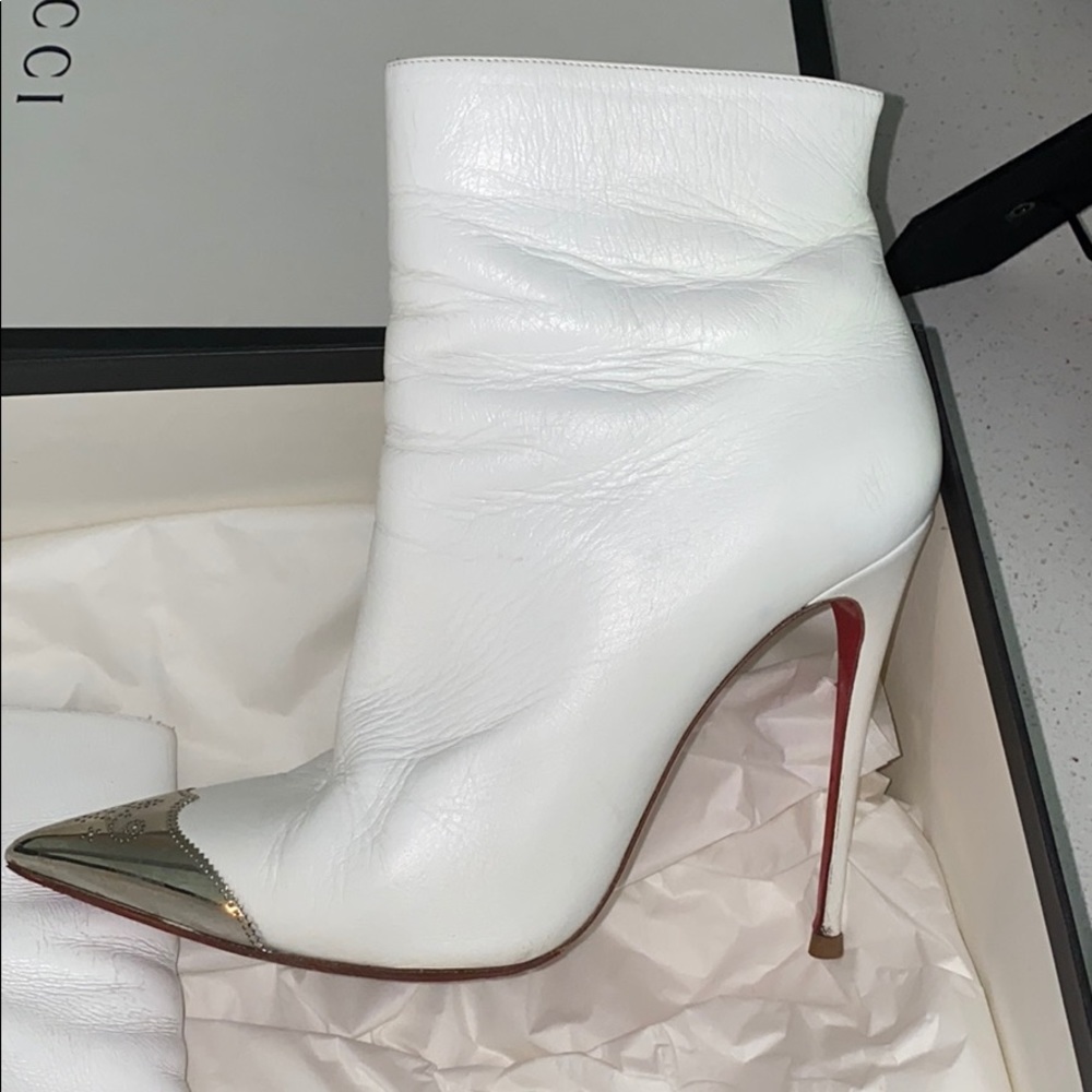 Christian Louboutin booties.